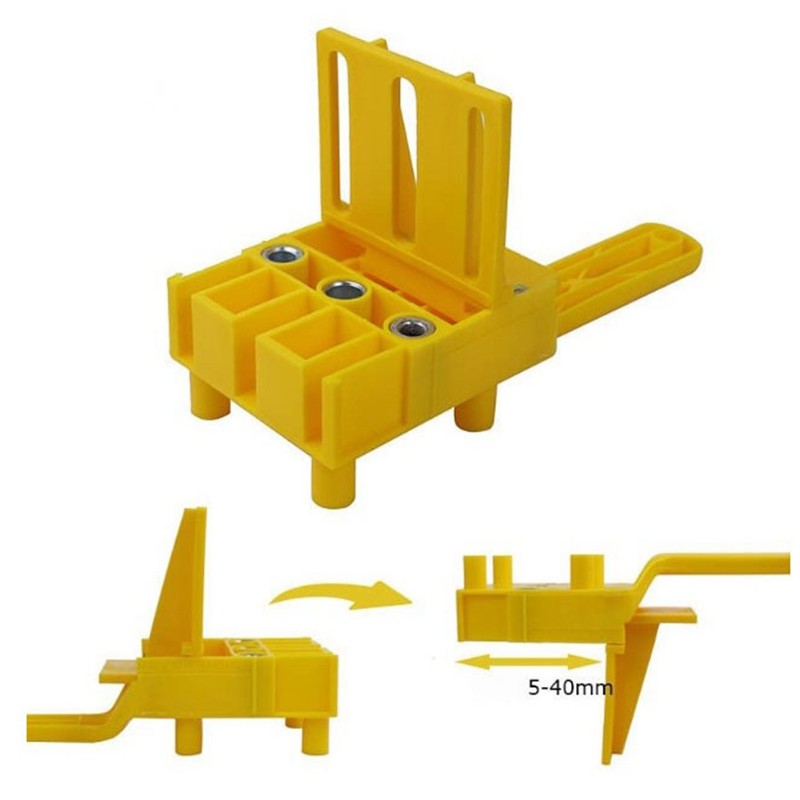 44Pcs Dowel Jig Handheld Dowelling Hole Drilling Guide Tool 6mm