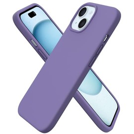 ORNARTO Funda compatible con iPhone 15 6.1, silicona lquida delgada de 3 capas cubierta completa de goma de gel suave, funda protectora antiaraazos a 