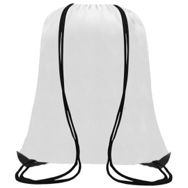 Topspeeder 60 Pieces Drawstring Backpack Bags Sports Sackpack Bulk Cinch Gym Bag For Women Men Outdoor Sports Backpack（White）