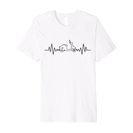 Moped Scooter Bike Scooter Moped heartbeat Motorcycle Premium T-Shirt