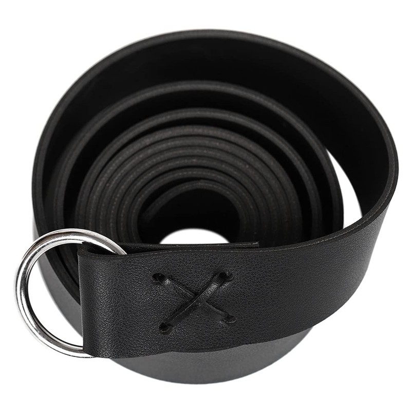 Linghe Medieval Leather Viking Cow Rope Belt LARP Renaissance Belt