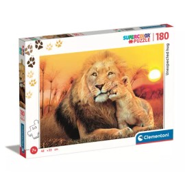 Clementoni Rompecabezas Leones Africa 180pz Clementoni Italia Atardecer