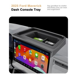 2026 Maverick Dash Console Organizer - Behind Screen Organizer For 2025-2026 Ford Maverick/Hybrid(XL/XLT/Lobo/Lariat/Tremor) Accessories Dashboard Storage Behind 13.2-Inch Screen Center Console