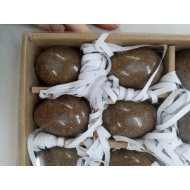 Creative Co-Op Inc Set Of 12 Brown Stoneware Glazed Eggs