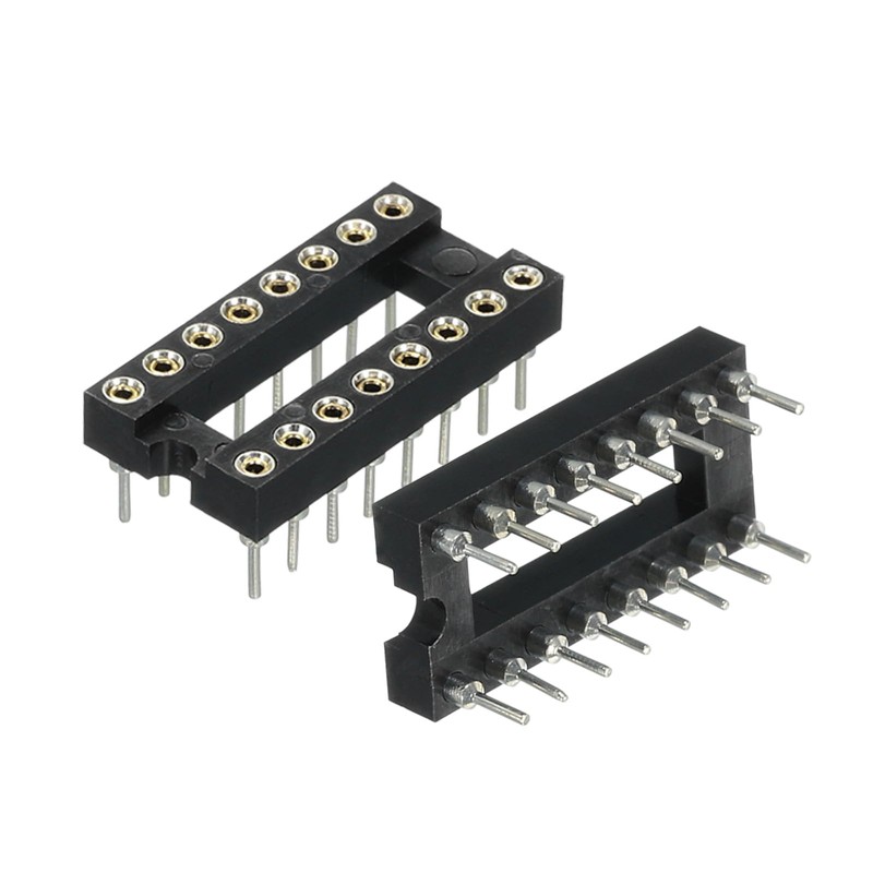 QUARKZMAN 2.54 mm Pitch 16 Pins DIP-IC Socket Connector Double