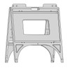 Poly Quick Sign outdoor free standing Sidewalk Sign Stand -