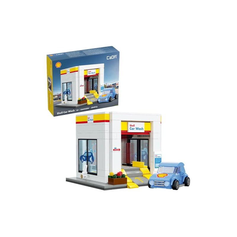 CaDA C66030W Shell Car Wash Brick Model 294pcs