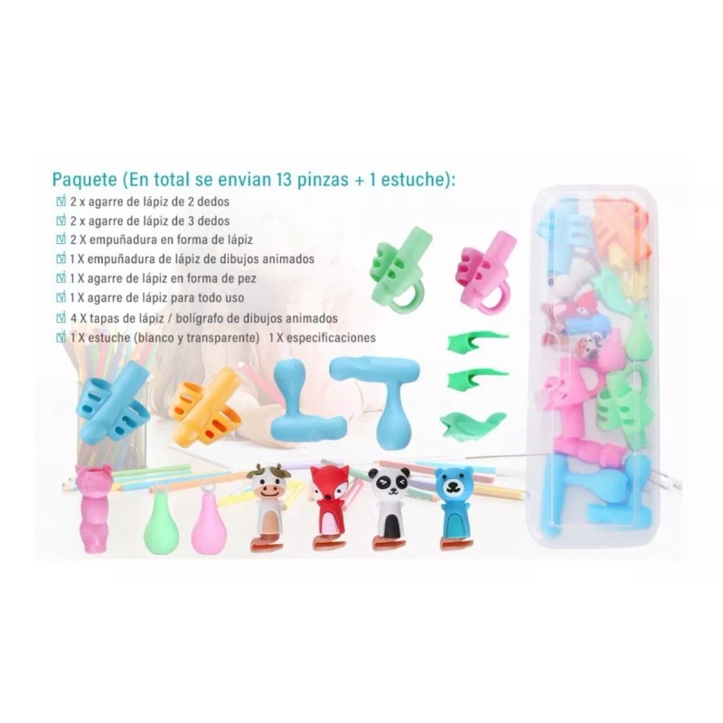 Baixi 16 Kit Agarres Para Lápices Niños Corrector De Escritura