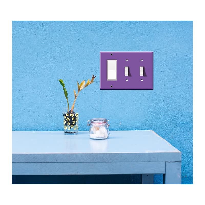 WIRESTER 3-Gang (1-Gang Decorator and 2-Gang Toggle) Light Switch Plate/Wall