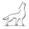 Keewah 3.8 inch Wolf Cookie Cutter - Stainless Steel