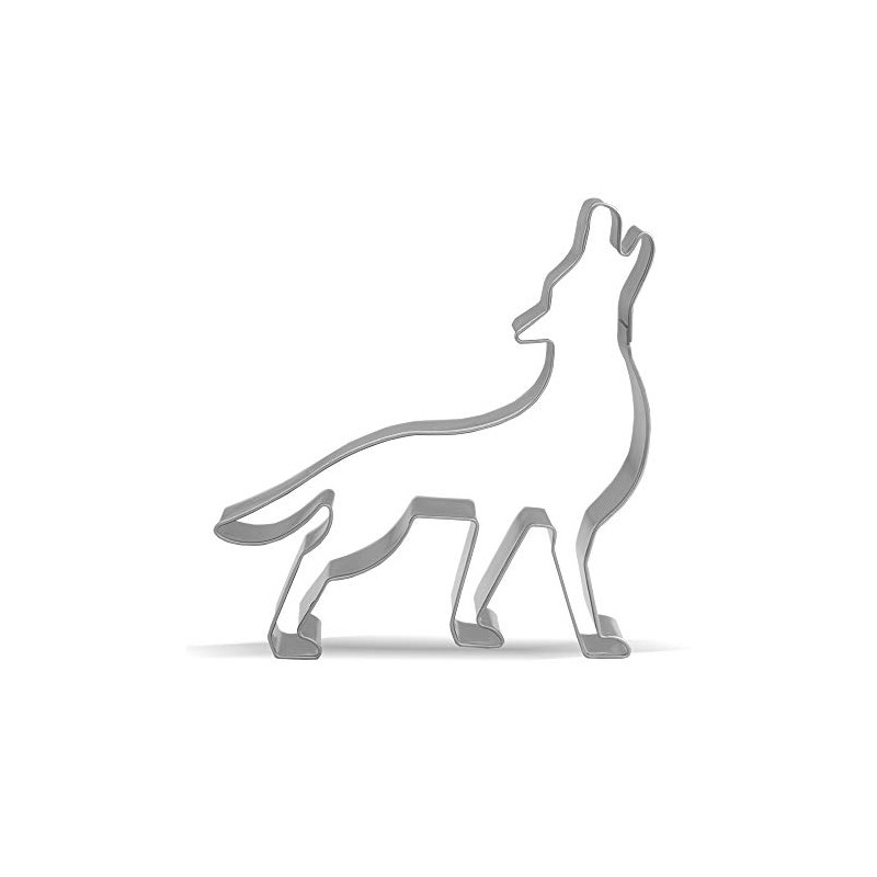 Keewah 3.8 inch Wolf Cookie Cutter - Stainless Steel
