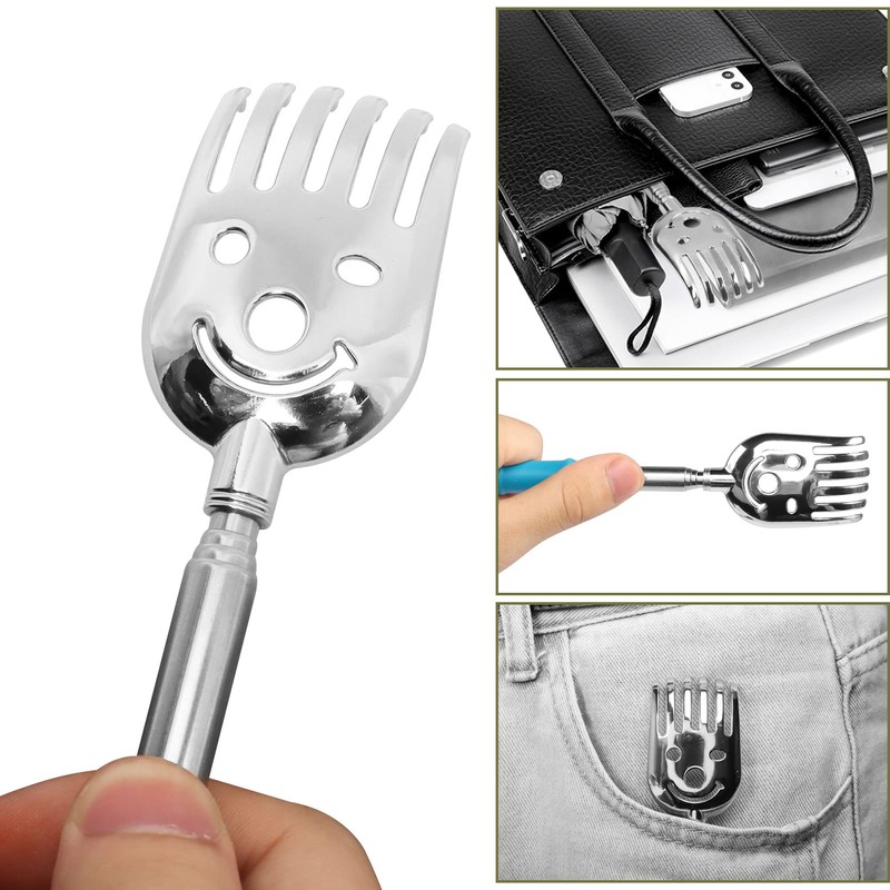CERRXIAN 5 Pack Telescoping Back Scratcher, Portable Extendable Back Scratcher,
