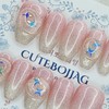 Shiny Magnetic Handmade Nail Tips - Almond S / 샤이니