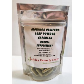 Paisley Farm and Crafts Moringa Leaf Powder Capsules & Moringa Seed Powder Capsules - Value Pack - Made Fresh On Demand! (100 Each)