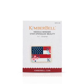 Kimberbell Star-Spangled Beauty Needle Minder – Magnetic Pin & Needle Holder with American Flag Design, 1.5" x 1.25", Collectible Sewing Accessory