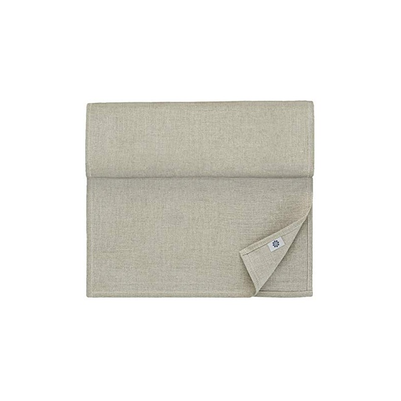 Linen & Cotton Luxury Natural Table Runner ANABELLA, 100% Linen