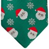 Retreez Christmas Santa Claus with Snowflakes Pattern Woven Microfiber 2.4"