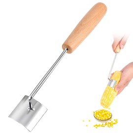 Corn Cob Stripper, 2025 Long Handle Stainless Steel Corn Stripping Tool,Corn on the Cob Remover, Fast and Safe Corn Peeler for Home Kitchens, Restaurant Chefs