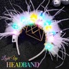 Catery Feather Headband Light Up Headbands Rave Costume Hair Accessories
