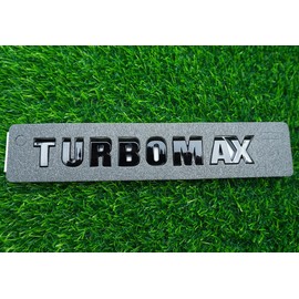 1PC 2024-2025 Turbomax Emblems 3D Badge Nameplate Hood Letters Logo Replacement for Turbo-max 85079242 (Gloss Black)