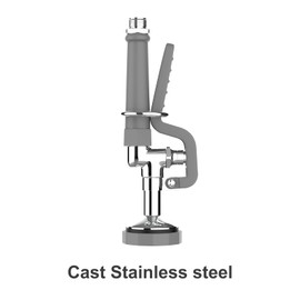 GOSIFACA Commercial Kitchen Sink Pre-Rinse Sprayer, 1.42GPM Spray Valve, Ergonomic Dish Sprayer Nozzle, Chrome Finish with Gray Handle, Suitable for Commercial Faucets