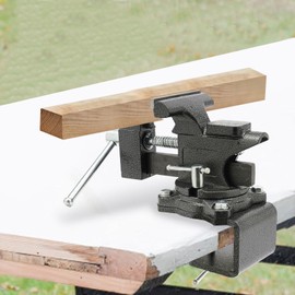 Bench Vise, 4.5 Inch Heavy Duty Table Vise For Workbench, 2 in 1 Multi-Purpose Bench Vice with Multifunctional Soft Jaws 270° Swivel Base Home Vise for Woodworking Workshop Welding DIY