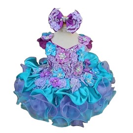 Jenniferwu Infant Toddler Baby Newborn Little Girl's Pageant Party Birthday Dress G588BL Size 12-18M