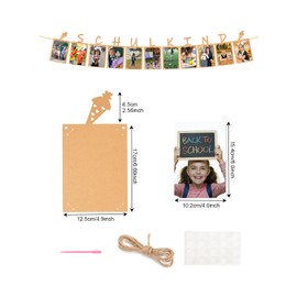 Photo Garland, First Day of School Decoration, Kraft Paper Photo Garland, Hanging Wall Decoration for School Child, Boys, Girls, First Day of School Decoration (First Day of School Decoration)