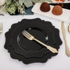 COLOSUS Black Disposable plastic plates set 60pcs(30guest) Dinner plates and
