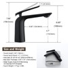 TOCALOCA Black Bathroom Sink Faucet, Matte Black, Modern Design, Single