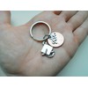 Graduation Penny Keychain with 2025 Year Charm Layered Over 2025
