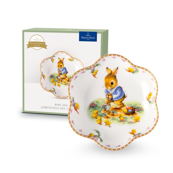 Villeroy & Boch - Annual Easter Edition Annual Bowl 2024, 16.5 cm Diameter, Premium Porcelain, Limited Collectable, Hand Wash, Multicoloured