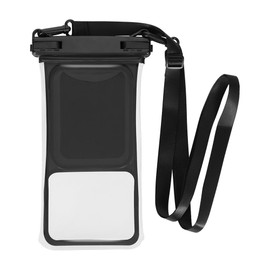 Owtec OWL-WPCSP25-BK Waterproof Case, IPX8 Certified, Floating & Soft Frame, Touch Control, Photography, Black