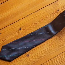 I'm Silently Correcting Your Grammar Necktie Funny Neckties for Men Nerdy Tie Mens Novelty Neckties