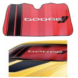 Plasticolor New DODGE Classic Logo Car Truck Front Windshield Folding Accordion Sun Shade