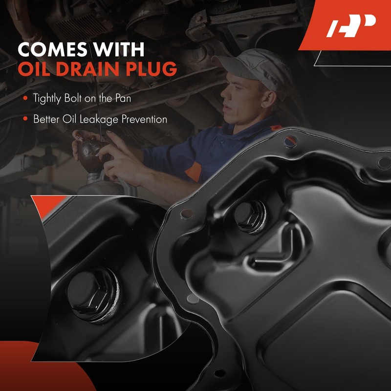 A-Premium Engine Oil Pan Sump with Drain Plug Compatible with