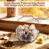 Farmhouse Egg 8'' Basket for Gathering Fresh Eggs, Wire Egg