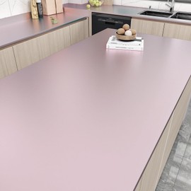 Skyblur 23.6"x118" Metallic Pink Wallpaper Peel and Stick Countertops Self-Adhesive Contact Paper for Kitchen Removable Pink Stainless Steel Vinyl DIY-Friendly Stick on Wall Paper