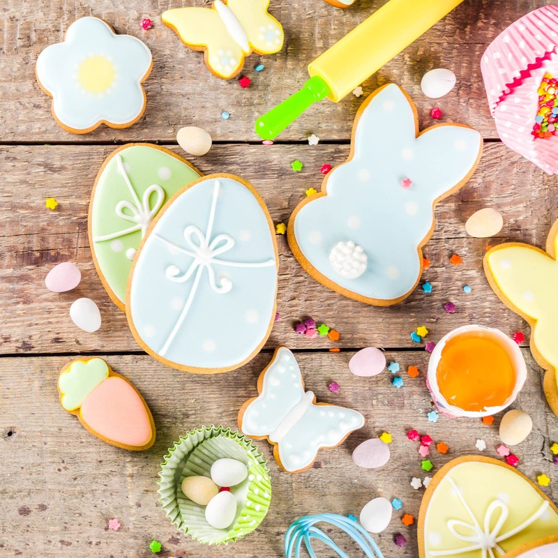 9 Pieces Easter Cookie Cutters Set - Cute Easter Themed