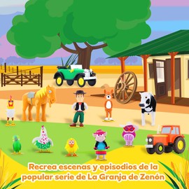 LUPPA La Granja de Zenon, Set de Figuritas de Acción y Aventura para Niños, 12 Figuritas + Lonchera Edición Limitada Color Dorado | Zenon, Vaca Lola. Bartolito, Lorito Pepe y mas