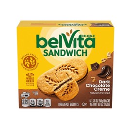 Belvita 🔵 New Belvita Dark Chocolate Crème Sandwich Breakfast 5PK (4 Biscuits Per Pack)