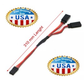 Unbranded/Generic  5  PCS, Servo RC Y Type (12" =310mm) Male to Female JR Cord Extension Splitter.