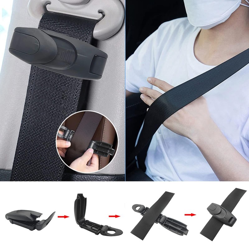 Car Seat Belt Clip, Vehicle Seatbelt Adjuster, Universal Automobile Shoulder