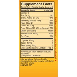 Super Macho with Zinc, Ginseng and High Potency B Vitamins, 50 softgels,  4/2026