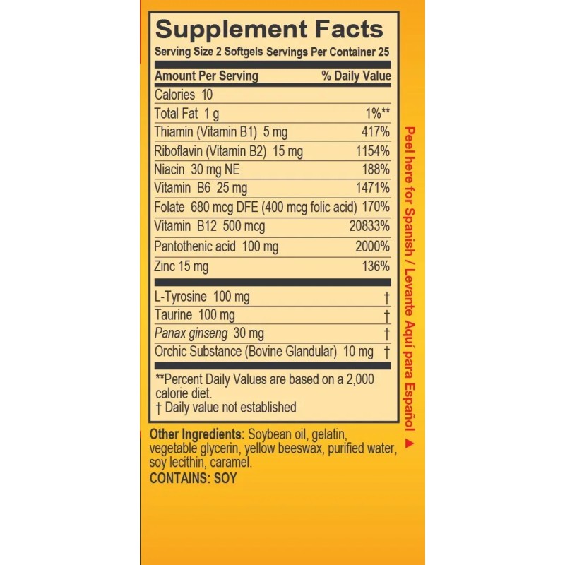 Super Macho with Zinc, Ginseng and High Potency B Vitamins,