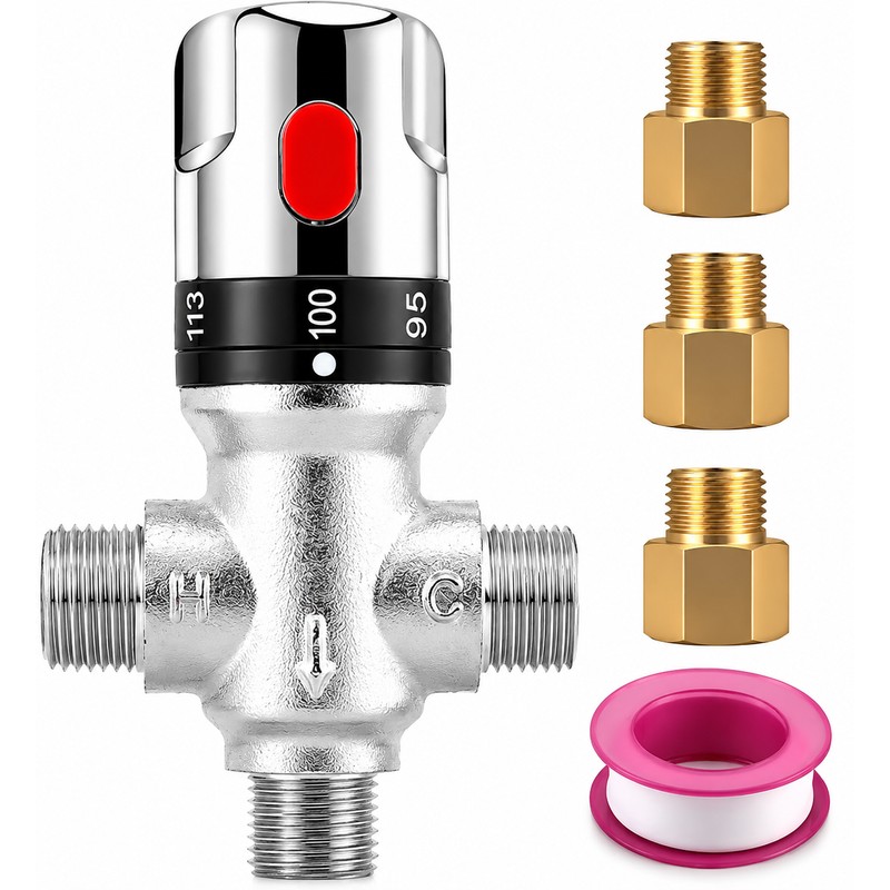 Thermostatic Mixing Valve for Shower Systems – Lead-Free Brass G1/2