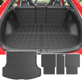 powoq Cargo Mat Compatible with 2023 2024 Lexus RX350 RX350H RX500H Trunk Mat Backrest Mat Replacement for Lexus Accessories(Compatible with 2023 2024 Lexus RX350 RX350H RX500H,Trunk Mat+Backrest Mat)
