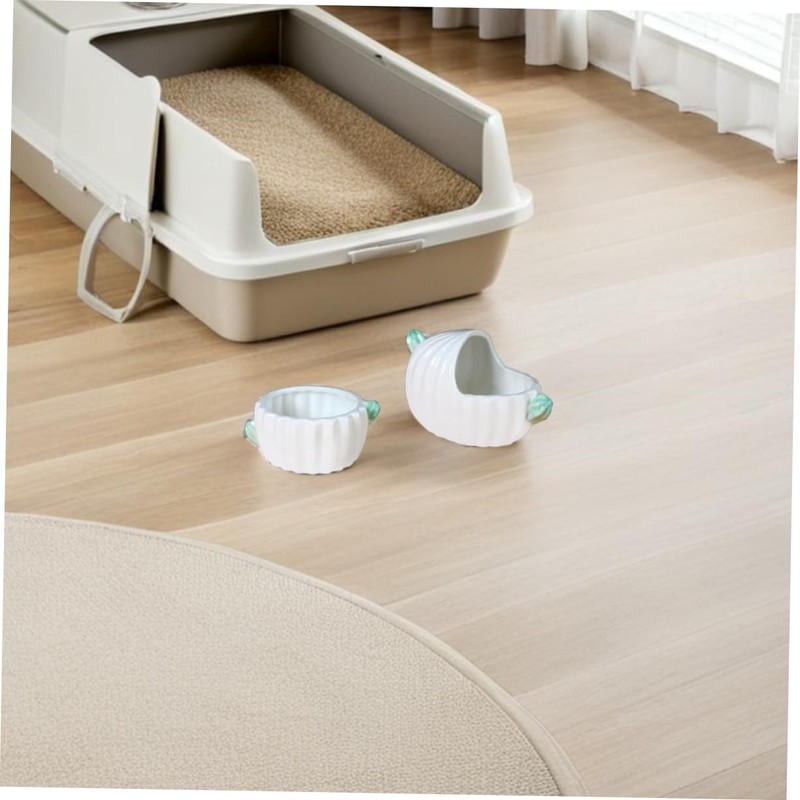 VILLFUL 3pcs Hamster Ceramic Nest with Unique Cactus Design Multifunctional