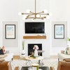 Sputnik Chandeliers Dining Room Light Fixture (12-Light, 33-Inch), Modern Brass