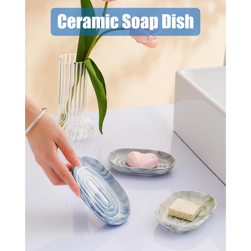 Handcrafted Fancy Ceramic Soap Dish, Decorative Soap Holder with Unique